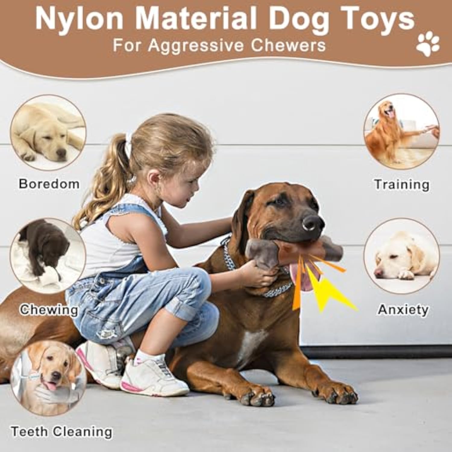 Durable Bacon-Flavored Chew Toy for Aggressive Pets