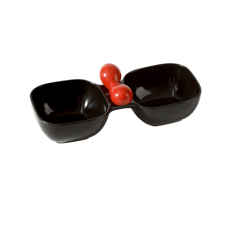 Ceramic Dual Pet Feeding and Drinking Bowl Set