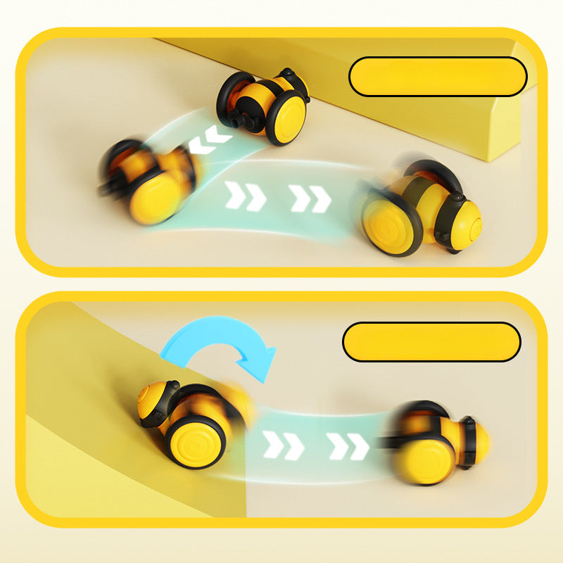 Electric Interactive Pet Toy Bee-Shaped Moving Feather Teaser