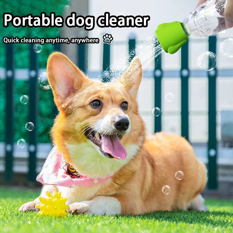Pet Bath Sprayer Shower Head Silicone Multifunctional Portable Water Bottle