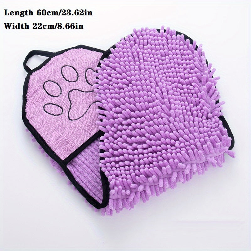 Absorbent Microfiber Pet Towel with Hand Pockets for Quick Drying