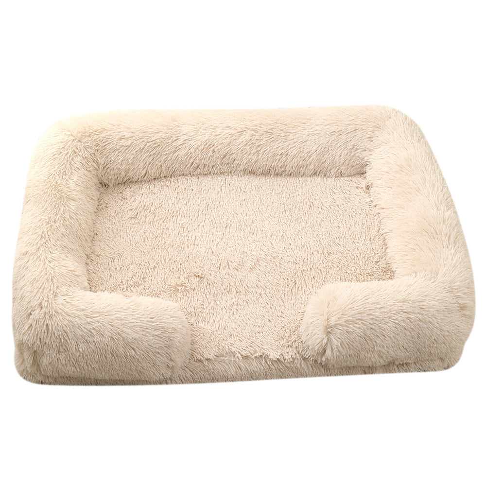Plush Round Warm Pet Bed for Winter