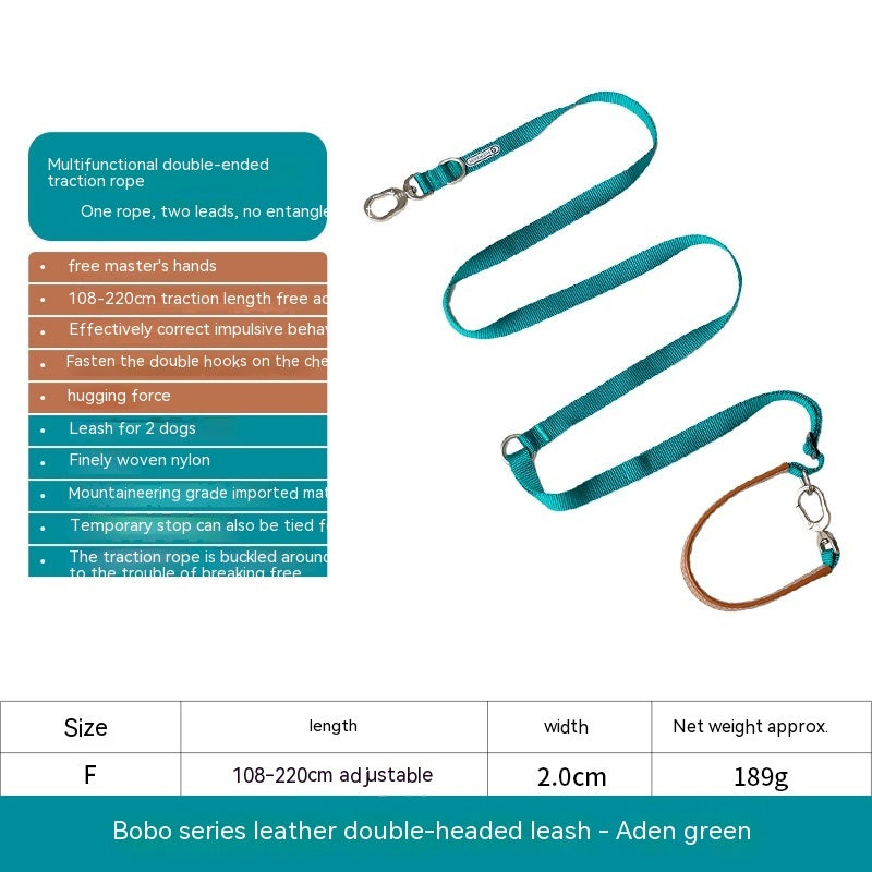 Pet Traction Rope Chain with Knitted Belt for Large Pets