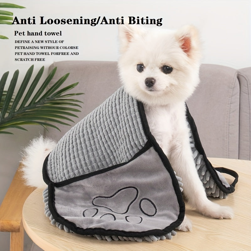 Absorbent Microfiber Pet Towel with Hand Pockets for Quick Drying