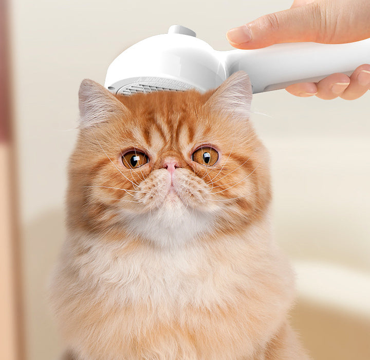 Pet Comb Self-Cleaning Hair Remover Brush with Built-in Mist Humidifier