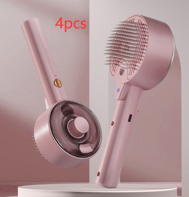 Pet Hair Remover Brush for Grooming and Self-Cleaning