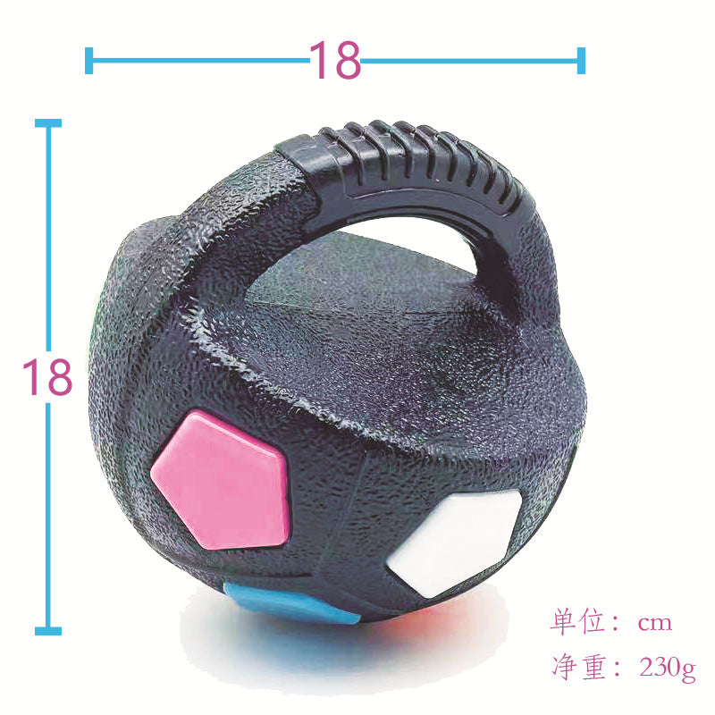 Durable Football-Shaped Pet Chew and Squeak Toy