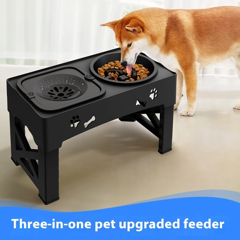 Stainless Steel Pet Feeder with Double Lifting Bowls