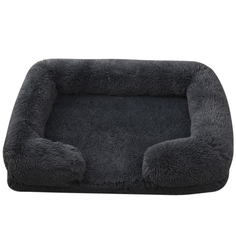 Plush Round Warm Pet Bed for Winter