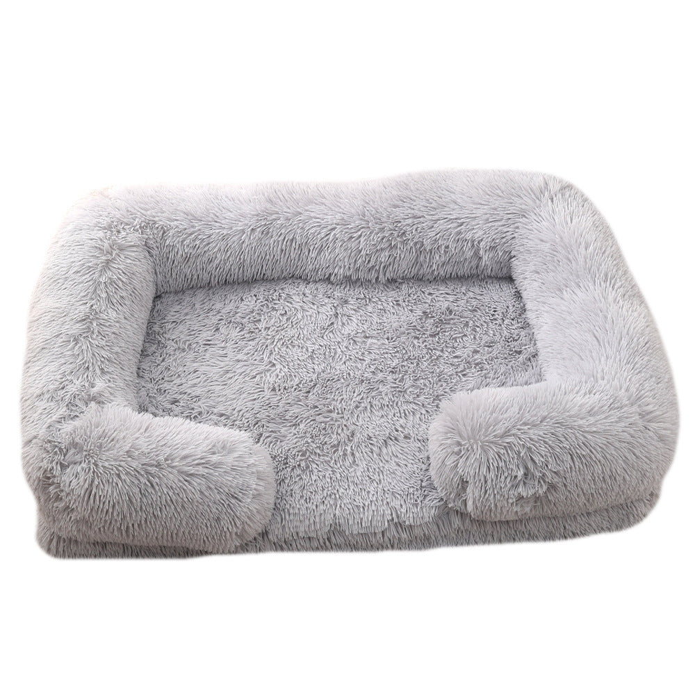 Plush Round Warm Pet Bed for Winter