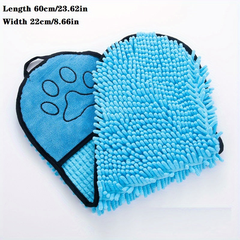 Absorbent Microfiber Pet Towel with Hand Pockets for Quick Drying