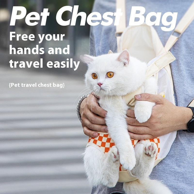 Portable Pet Chest Backpack for Outdoor Walking and Travel