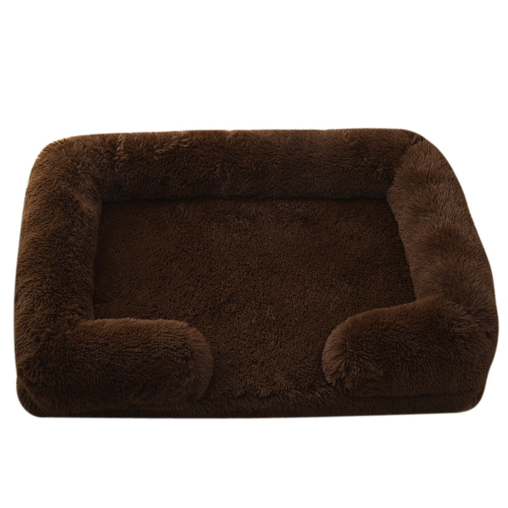 Plush Round Warm Pet Bed for Winter