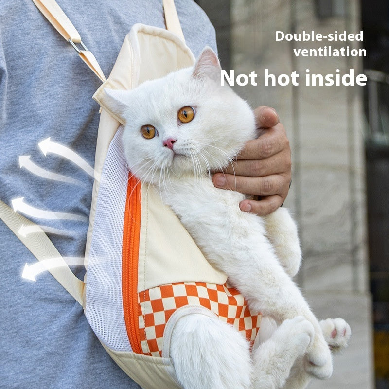 Portable Pet Chest Backpack for Outdoor Walking and Travel